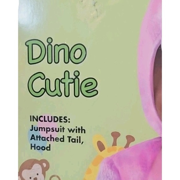New Spirit Halloween Dino Cutie Costume Pink & Purple Infant Baby 6-12 Months - Picture 4 of 6